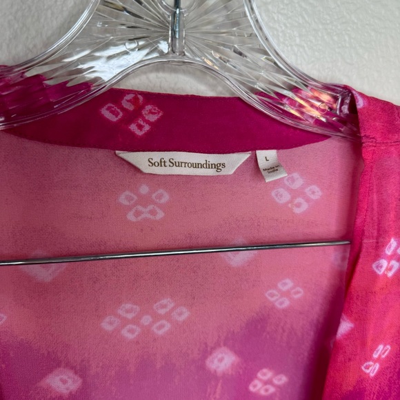 Soft Surroundings | Pink Laguna Topper Kimono | Size Large - Picture 3 of 7